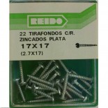 Kit 22 Tirafondos C/Redonda Zincados Plata 17x17